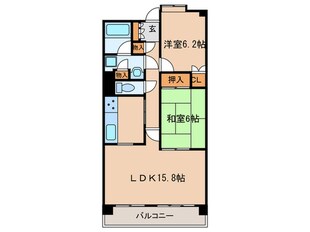 ﾊﾟ-ｸｼﾃｨ上小田井ｽｶｲｺ-ﾄ(6F～7F)の物件間取画像